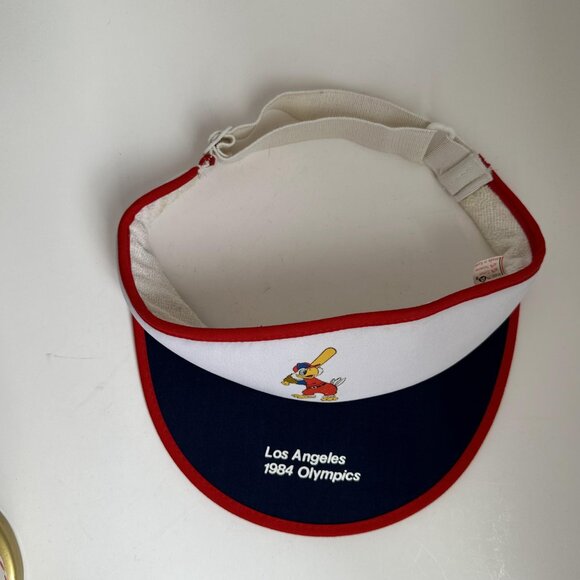 VTG Los Angeles 1984 Olympics Sun Visor Cap Adjustable Moisture Wicking Headwear - Picture 3 of 7